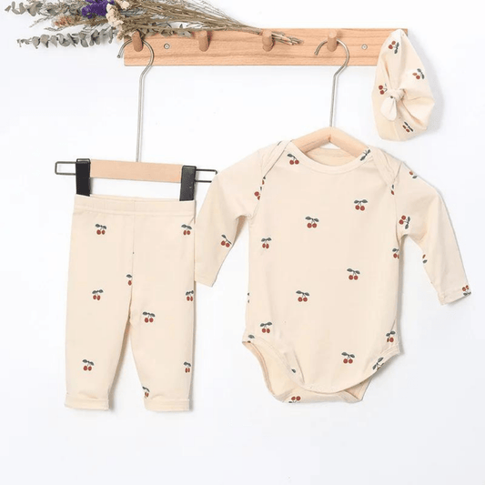 Conjunto 3 piezas Cerezas Bebés 0 - 18 Meses - Memmi
