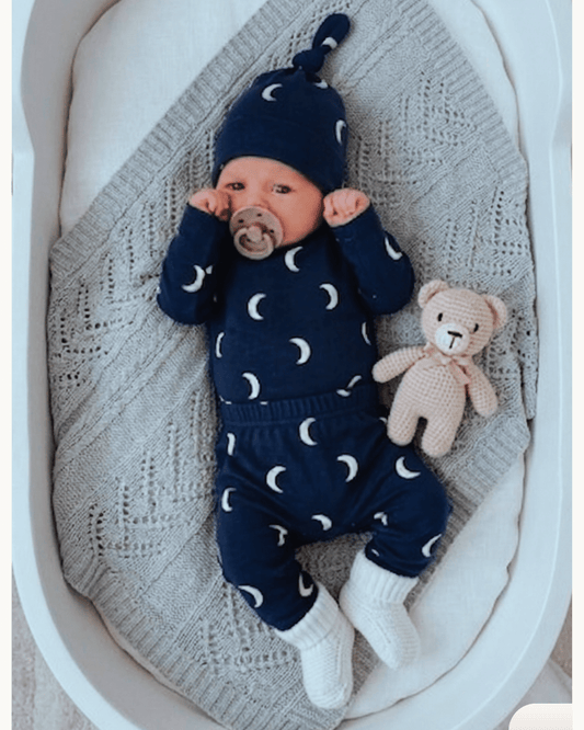 Conjunto 3 piezas Lunas Bebés 0 - 18 Meses - Memmi