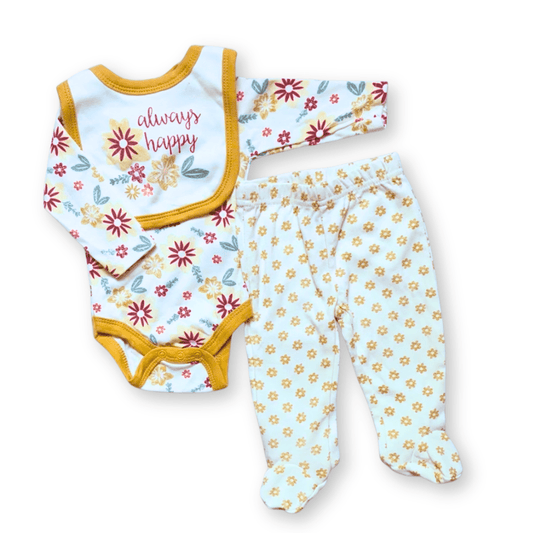 Conjunto 3 piezas Margritas Bebés 0 - 18 Meses - Memmi
