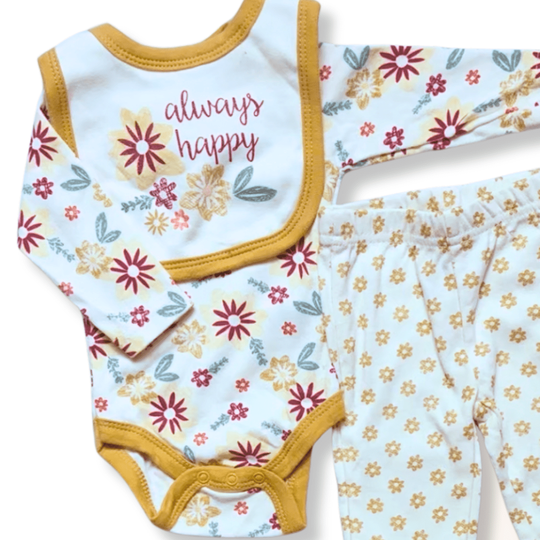 Conjunto 3 piezas Margritas Bebés 0 - 18 Meses - Memmi