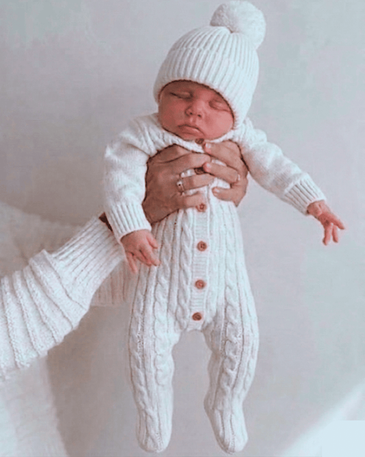 Mameluco Tejido Blanco Bebés 0 - 18 Meses - Memmi