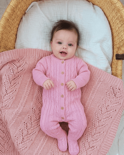 Mameluco Tejido Rosado Bebés 0 - 18 Meses - Memmi