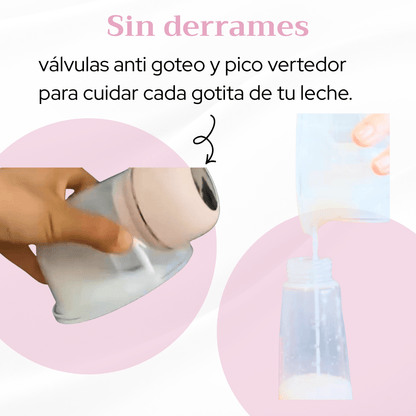 PACK BASICO | 1 Sacaleches completo -Extractor de leche portable eléctrico manos libres sacaleches pack básico memmi