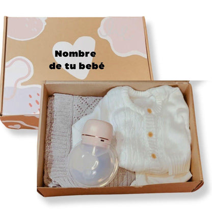 SET REGALO | Mameluco tejido blanco + Rebozo - Memmi
