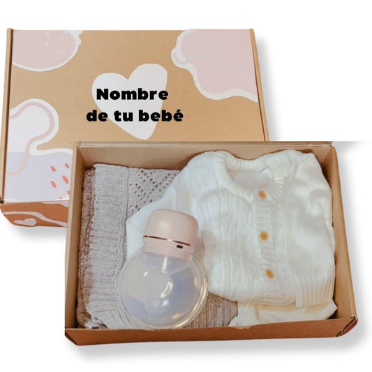 SET REGALO | Mameluco tejido blanco + Rebozo - Memmi