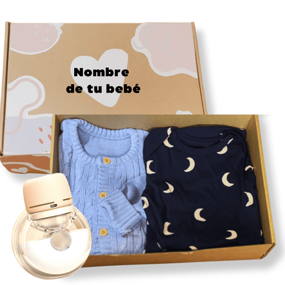 SET REGALO | Mameluco tejido + Conjunto 3 piezas celeste - Memmi